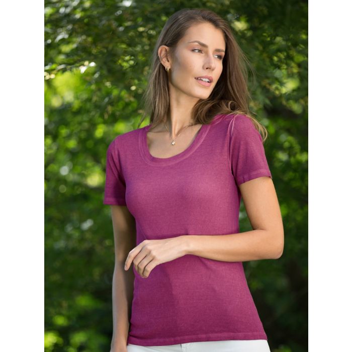 100% Bio Baumwolle T-Shirt ACQUA M/M Pflanzenfarbe von Madiva Ecofuture®