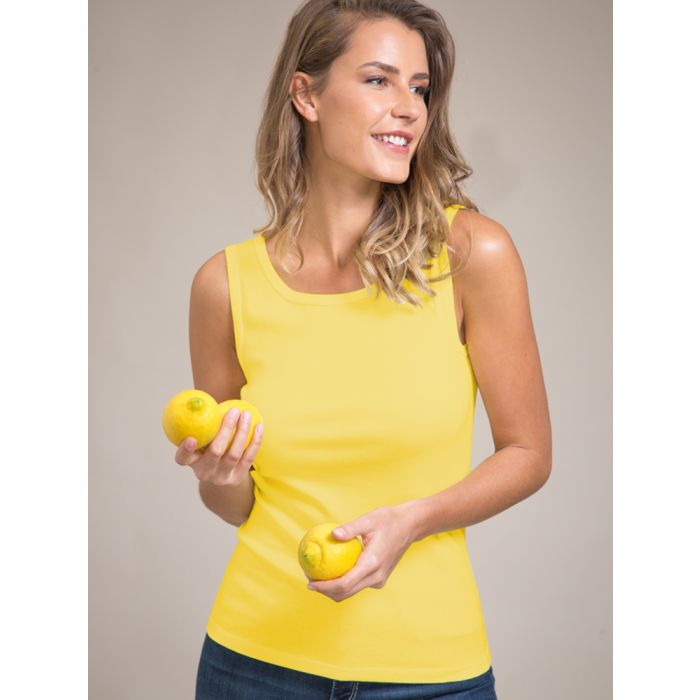 100% Bio Baumwolle Camisole Top ACQUA S/M Pflanzenfarbe von Madiva Ecofuture®
