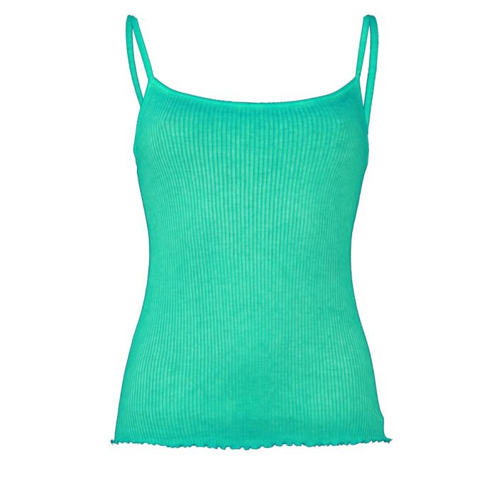 100% Bio Baumwolle Träger-Top ARIA S/S gerippt Pflanzenfarbe von Madiva Ecofuture®