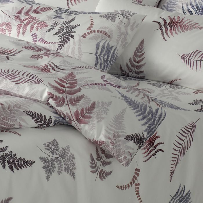 100% Bio-Baumwolle Bettwäsche FARN mauve-bordeaux von Elegante GOTS
