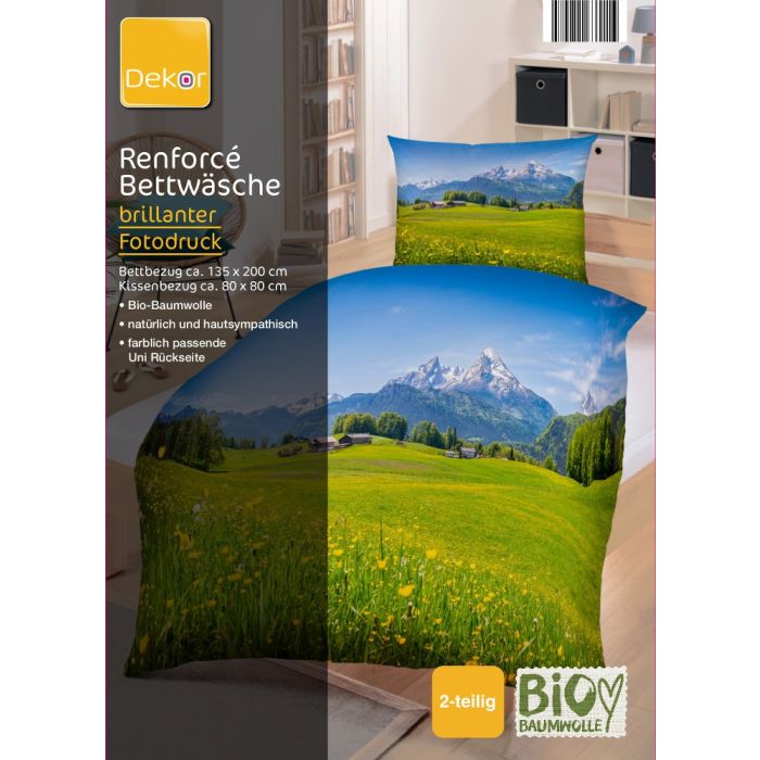 100% Bio-Baumwolle Foto Bettwäsche 2 tlg. Renforce von Dekor GOTS