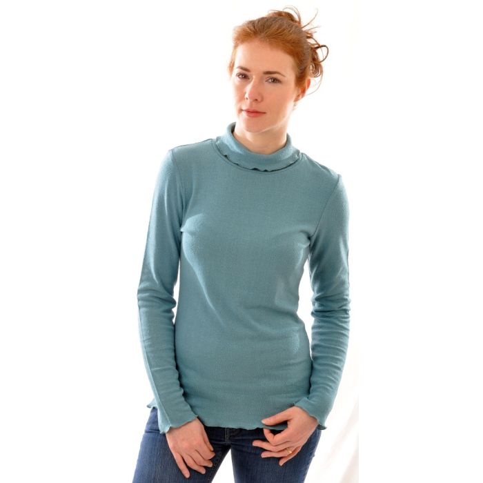 100% Bio Bouretteseide ROLLKRAGEN SHIRT von Alkena