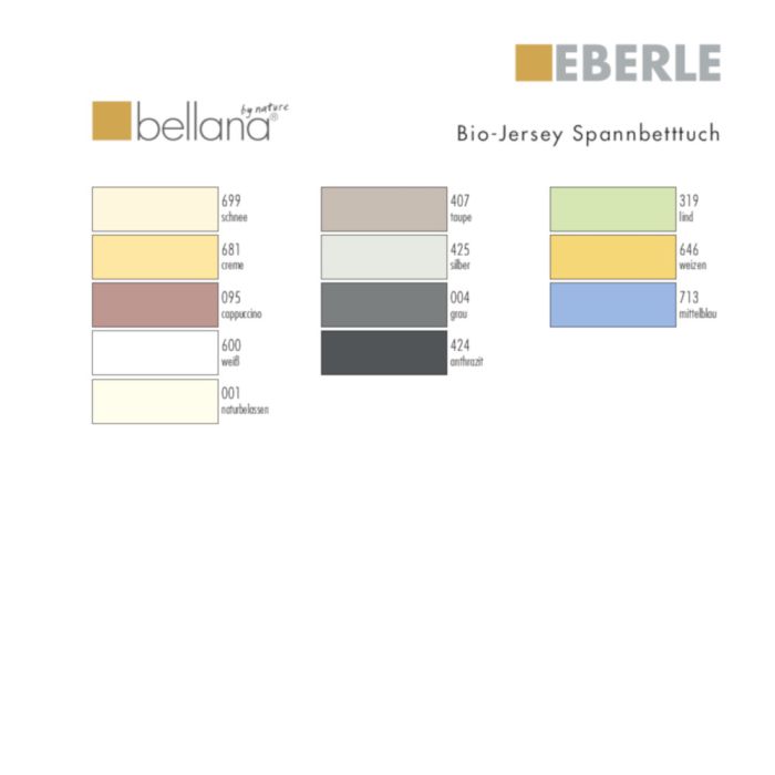 100% Bio Baumwolle Jersey Spannbettlaken BY NATURE von bellana