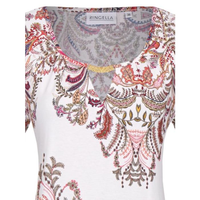 Viskose Sommer Kleid mit Schmuckelement von Ringella