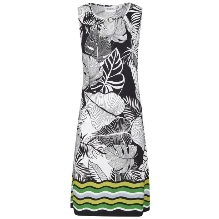 Viskose Strand Kleid mit Blattmuster von Ringella