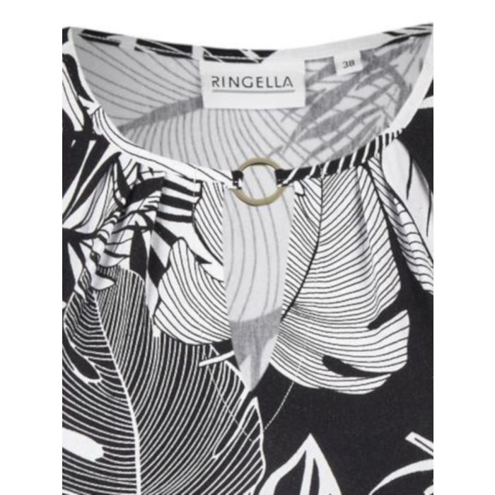 Viskose Strand Kleid mit Blattmuster von Ringella