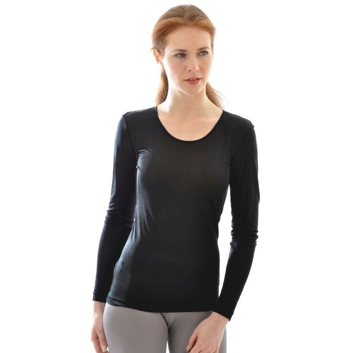 55% Seide 45% Wolle LANGARM-SHIRT von Alkena