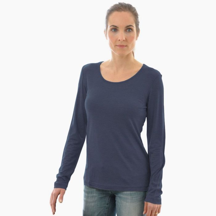 55% Seide 45% Wolle LANGARM-SHIRT von Alkena