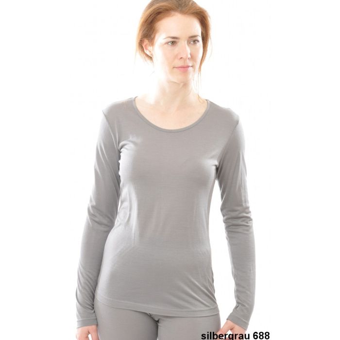 55% Seide 45% Wolle LANGARM-SHIRT von Alkena