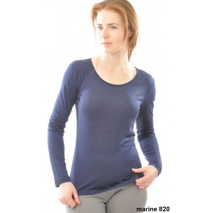 55% Seide 45% Wolle LANGARM-SHIRT von Alkena