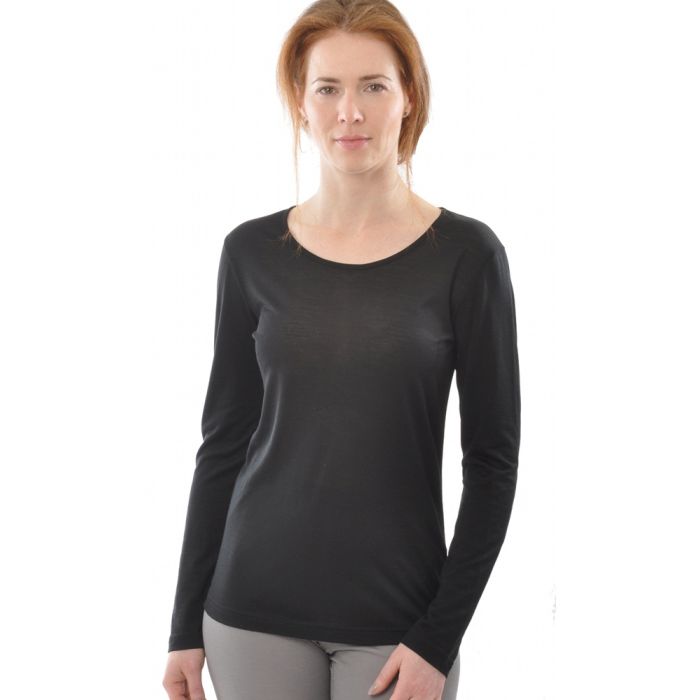 55% Seide 45% Wolle LANGARM-SHIRT von Alkena