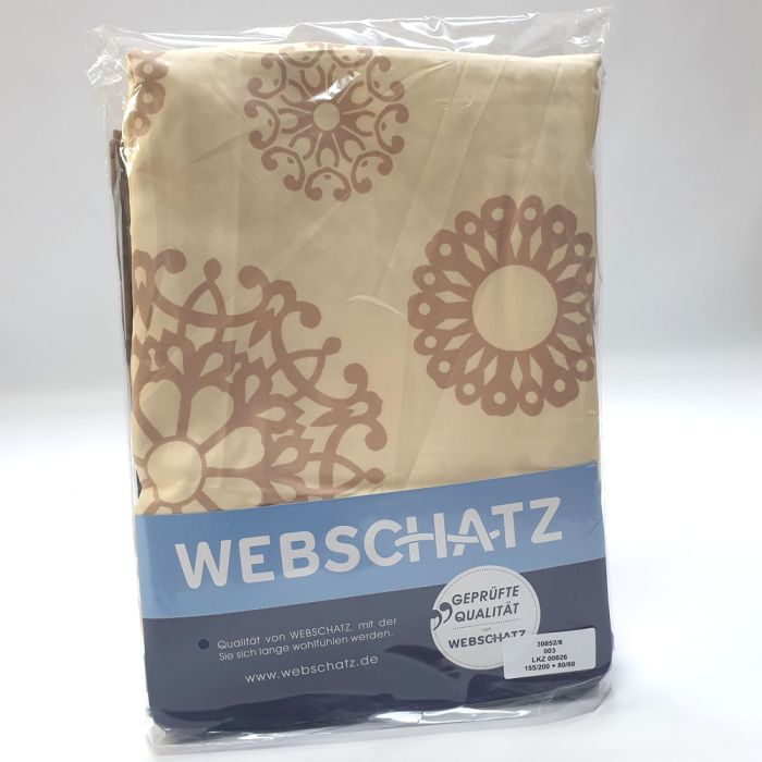 Microfaser Bettwäsche BEIGE BLAU von Webschatz