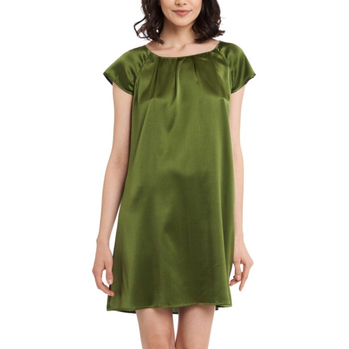 Seide Kurzarm Nachtkleid SEDUZIONE DI SETA von Gattina