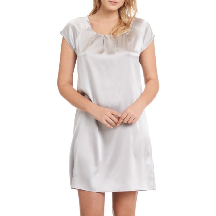 Seide Kurzarm Nachtkleid SEDUZIONE DI SETA von Gattina