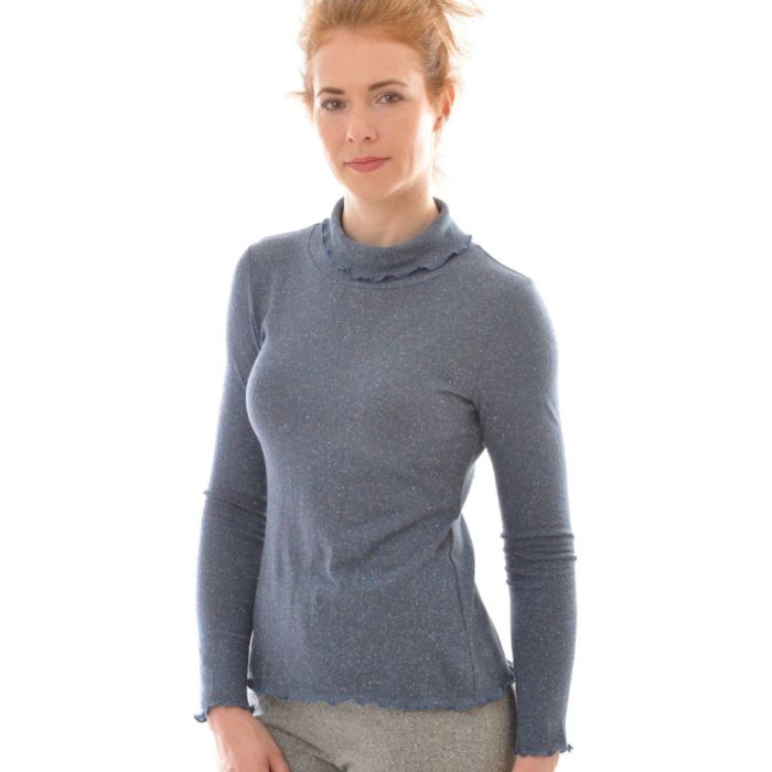 100% Bio Bouretteseide ROLLKRAGEN SHIRT von Alkena