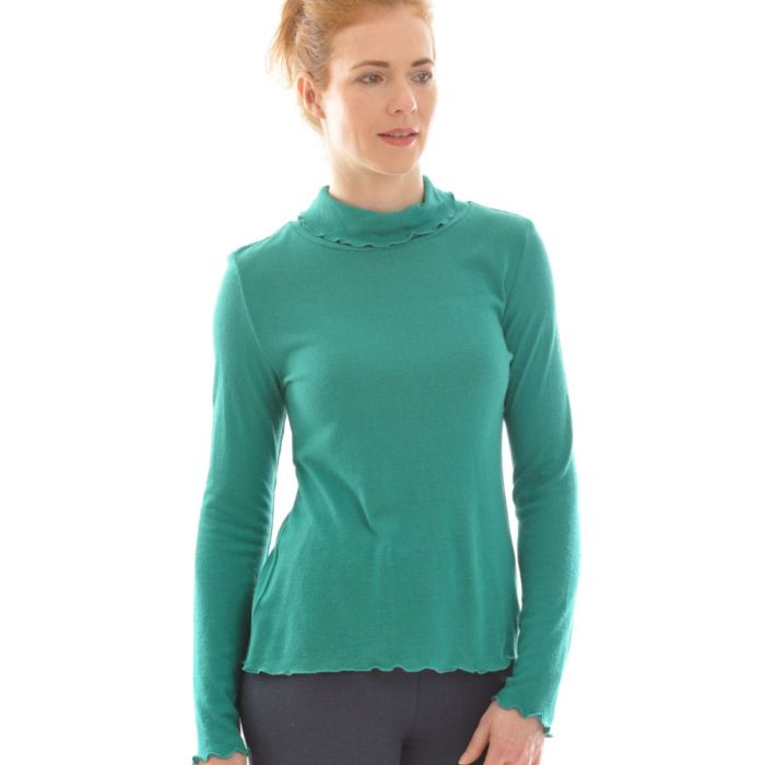 100% Bio Bouretteseide ROLLKRAGEN SHIRT von Alkena