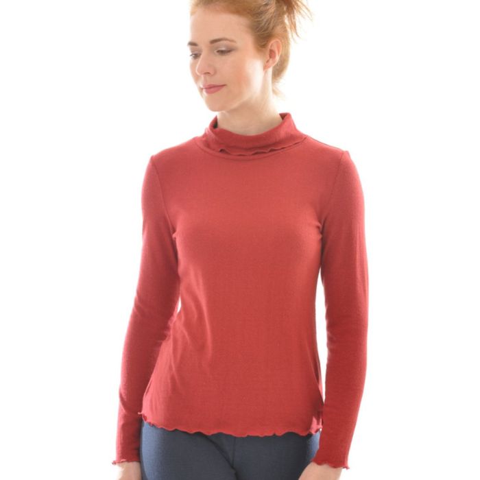 100% Bio Bouretteseide ROLLKRAGEN SHIRT von Alkena