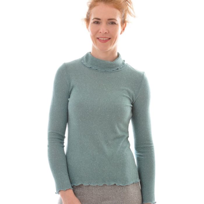 100% Bio Bouretteseide ROLLKRAGEN SHIRT von Alkena