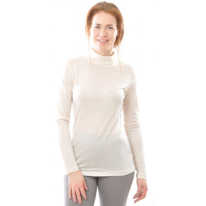 55% Seide 45% Wolle ROLLKRAGEN-SHIRT von Alkena