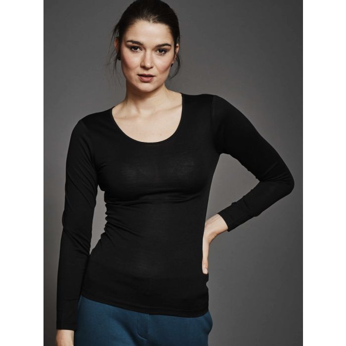 Seide mit Bio-Baumwolle kbA LANGARM SHIRT Basic von Kokon Zwo