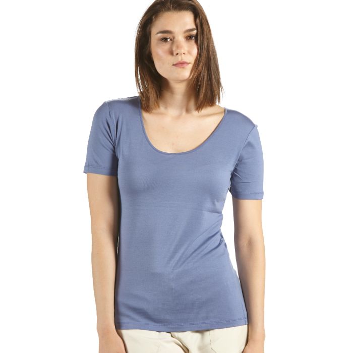 Seide mit Bio-Baumwolle kbA T-SHIRT Basic von Kokon Zwo
