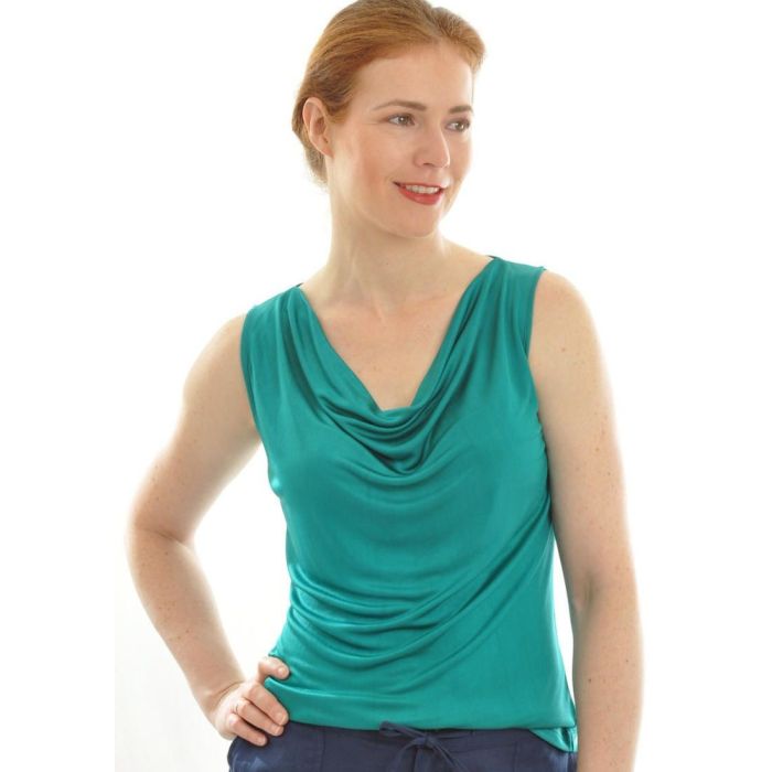 100% Bio-Seide WASSERFALL TOP Interlock von Alkena