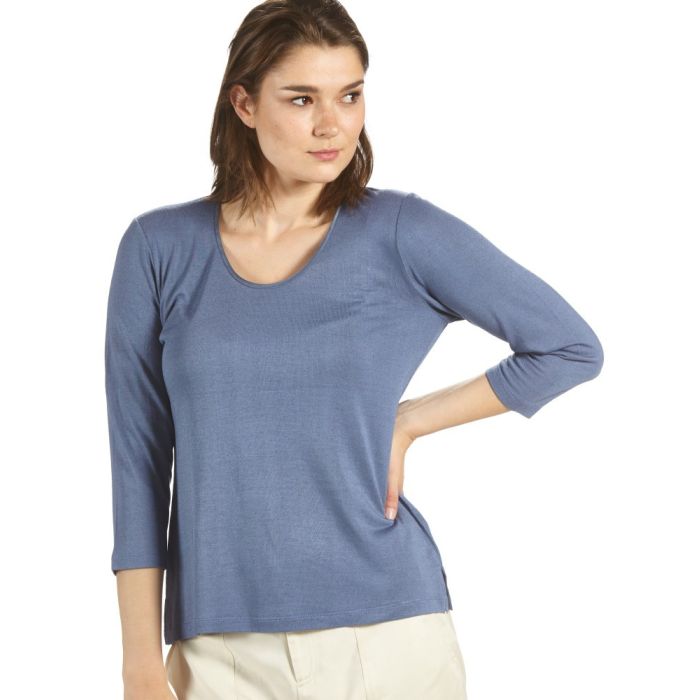 Seide mit Leinen 3/4-Arm Shirt CINDA No. 2 von Kokon Zwo
