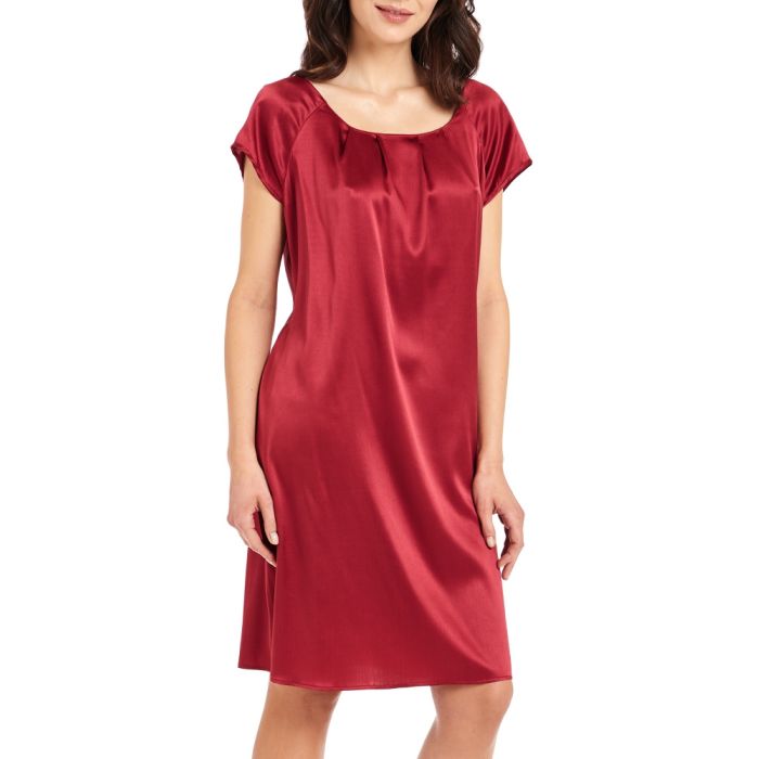 Seide Kurzarm Nachtkleid SEDUZIONE DI SETA von Gattina