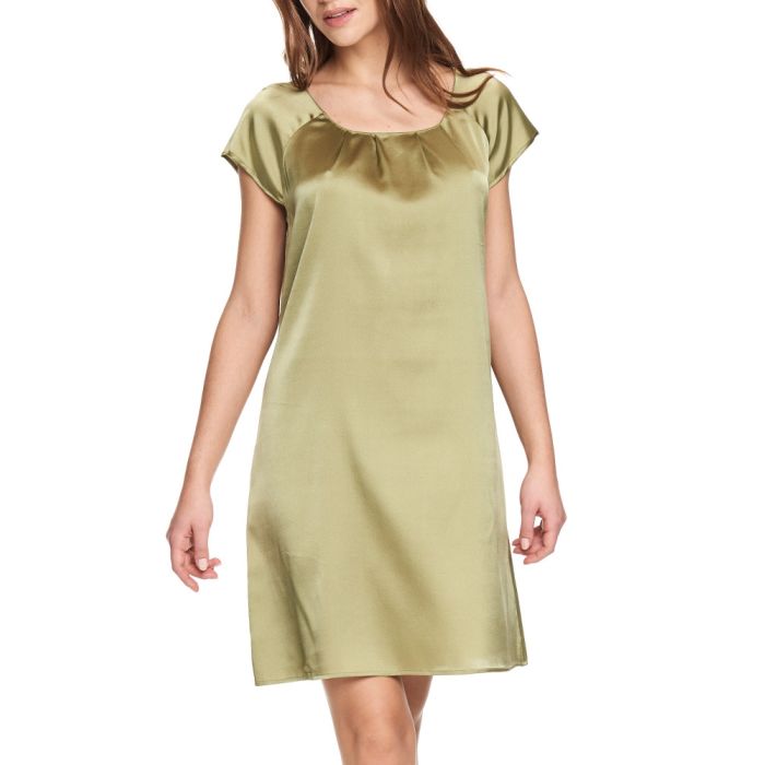 Seide Kurzarm Nachtkleid SEDUZIONE DI SETA von Gattina