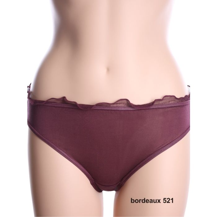 100% Seide SLIP mit Rüsche von Kokon Zwo