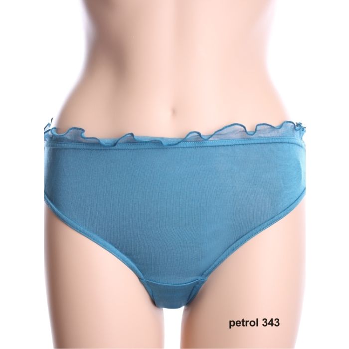 100% Seide SLIP mit Rüsche von Kokon Zwo