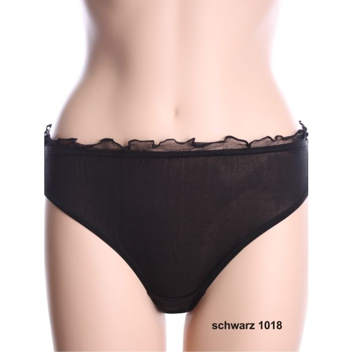 100% Seide SLIP mit Rüsche von Kokon Zwo