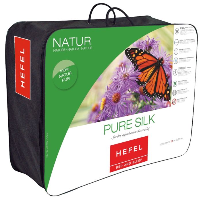 Seidendecke mittelwarm PURE SILK GD mit Lyocell-Satin von Hefel