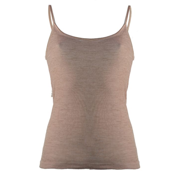 Wolle-Seide Spaghetti Top RUGIADA S/S pflanzlich gefärbt von Madiva Ecofuture®