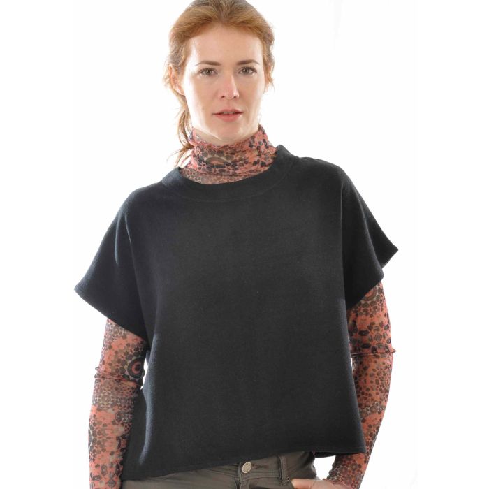 Seide-Wolle KURZARM PULLOVER von Alkena
