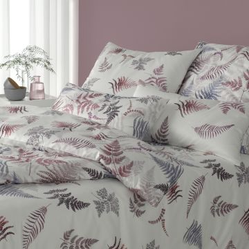 100% Bio-Baumwolle Bettwäsche FARN mauve-bordeaux von Elegante GOTS