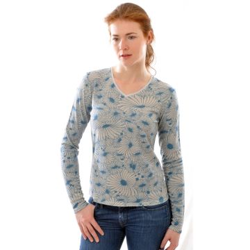 100% Bouretteseide LANGARM SHIRT bedruckt von Alkena