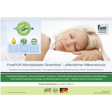 f.a.n. FreePUR Wende-Nackenkissen GREENFIRST 40x60 cm