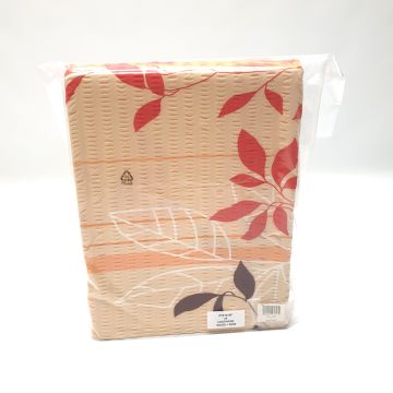 Microfaser Seersucker Bettwäsche BEIGE BLÄTTER von Webschatz