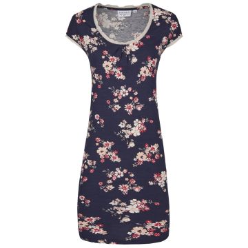 Modal Sommer Nachtkleid Blumenmuster blau-rosa von Ringella