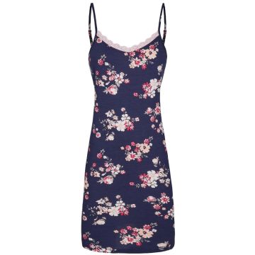Modal Sommer Nachthemd Blumenmuster blau-rosa von Ringella